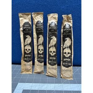 4 Wendy's Spoon‎ Of Gloom-Wednesday Addams Netflix Meal Of Misfortune SEALED